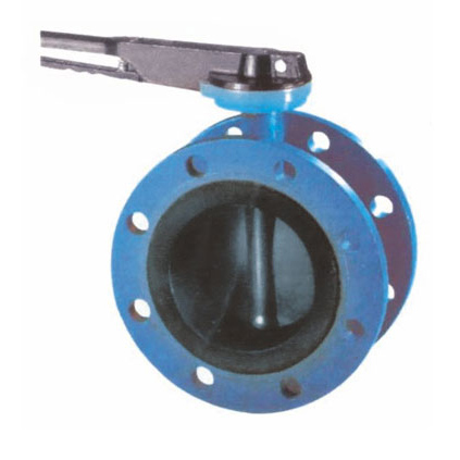 D41X manual flange soft seal butterfly valve
